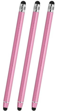 PATIKIL 3 Pcs Stylus Pens for Touch Screens, 2 in 1 High Sensitivity Universal Pen Capacitive Stylus for Phone Tablets Laptop Touch Screen Devices, Pink