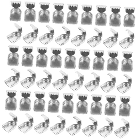 FRCOLOR para Cordones de Zapatos de Acero Inoxidable 100 Clips Prácticos Color Plata, Hebillas Duraderas para Cordones sin Atar, Accesorios Ideales para Zapatillas