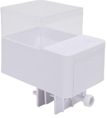 Weytoll Comedero automático para peces de 500 ml con temporizador y salida ajustable manualmente para peces y tortugas (comedero con cuatro rejillas cuadradas)