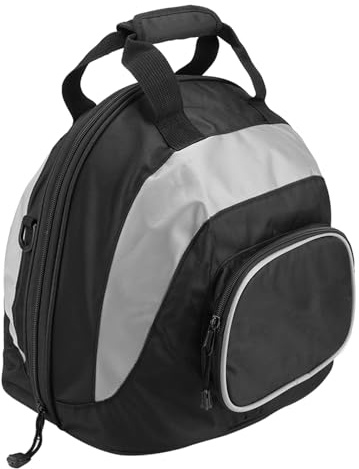 Tbest Bolsa para Casco, Mochila de Hombro Universal de Tela Oxford Duradera e Impermeable para Montar en Viaje, Gris, Negro, 37x33x28cm (Gris Negro)