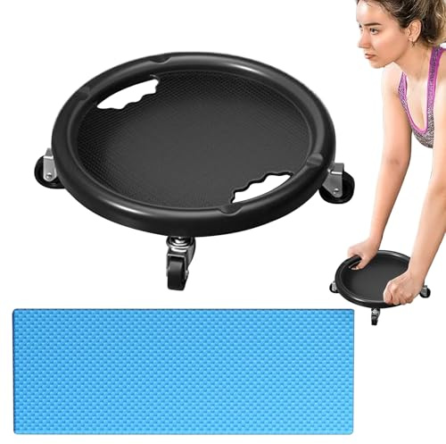 Roue Pour Abdominaux - Rouleau Perr Exercices Abdominaux Rotatif à 360° avec Tapis | Équipement De Fitness Pour Entraînement De Base Perr Abdominalii, Dos, Vie, Jambes Et Glutés, Design Silencieux Ant