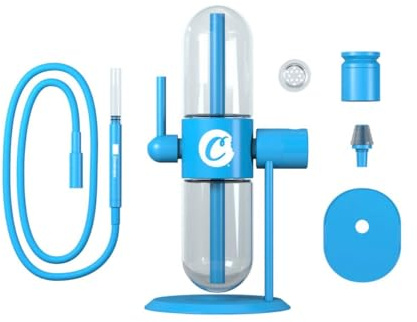 Cookies Capsule Bong Water Pipe Kit, Blue, with Silicone Hose, Stand, and Accessories