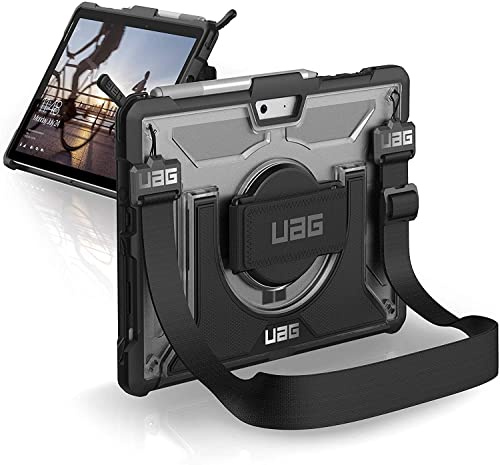 Urban Armor Gear Plasma Schutzhülle nach US-Militärstandard für Microsoft Surface Go / Go 2 / Go 3 Hülle [Type Cover kompatibel, Handschlaufe, Standfunktion, Verstärkte Ecken] transparent