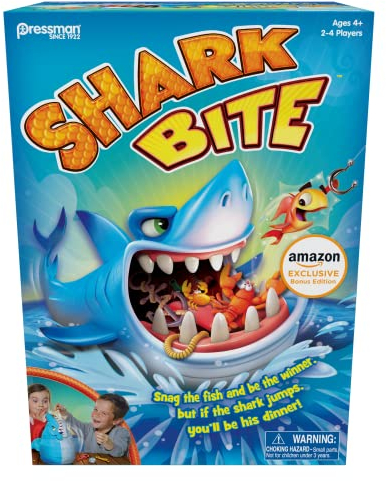 Pressman Shark Bite with Let's Go Fishin' Kartenspiel (exklusiv bei Amazon)