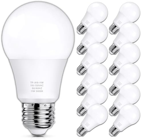 MAXvolador Bombilla LED A19 11W 5000 K 12 Bulb Blanco Diurno 1100 Lumen 100 lm/W