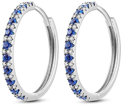 NARMO 925 Sterling Silber Ohrringe für Frauen Mit Blau Cubic Zirkonia