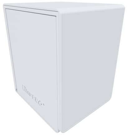 Ultra Pro - Vivid Alcove Flip White: Protect & Store Valuable Cards Deck Box for Pokemon/Magic/YuGiOh Cards, Sports Cards, Baseball Cards, Collectible Card Storage Deck Box