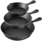 MEETOZ Pretreatment cast Iron pan 3 Piece cast Iron Frying pan Non Stick Cooker Set - Professional Restaurant Chef Quality Pan Cookware Set - 6, 8, 10 - Great for Frying, Saute, Cooking, Pizza etc