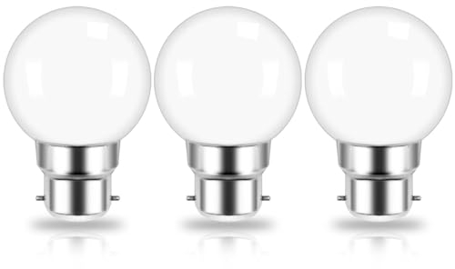JINLONTA Lampadina a LED B22d, 4000 K, luce bianca neutra, per attacco B22, 3 W, ricambio per lampadine tradizionali da 25 – 30 W, attacco a baionetta B22d, 230 V, non dimmerabile, confezione da 3