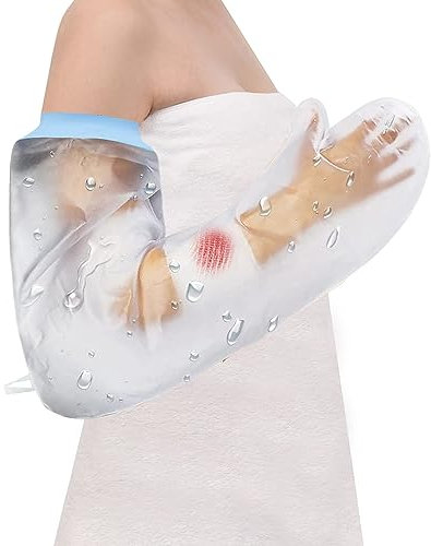 CureSquad Plaster Cast Waterproof Cover Arm, Waterproof Cast Cover, Protective Shield for Shower Arm, Soft Comfortable Cast Cover for Swimming, Reusable Cast Protectors