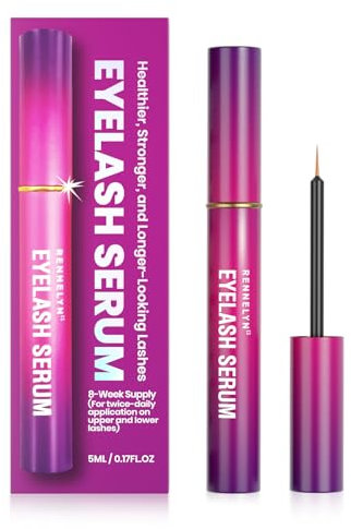 Wimpernserum Lash Growth Enhancer: fortschrittliche natürliche Formel für lange Wimpernverdichtung (Purple, 5 ml)