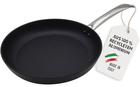 Steuber Antihaft-Bratpfanne 32cm RECYCLED ECO, 100% recyceltes Aluminium, Edelstahlgriff, Induktionsgeeignet