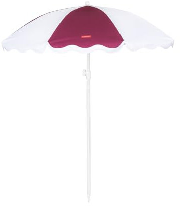 Flamingueo Beach Umbrella – Outdoor Terrace Umbrella, Terrace Umbrella, Large Beach Umbrella, UPF 50+ Protection (210 x 160 cm), burgundy, 210 x 160 cm