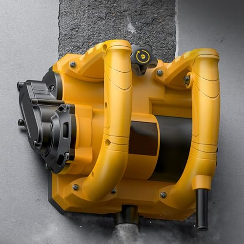 5990W Concrete Shovel Machine, Electric Wall Scraper Planner Dust-Free, Electric Wall Shovel Kit, 6in Planer Scraper Depth Adjustable, for Removing Painted Wall, Gray Wall, Stone Wall Covering