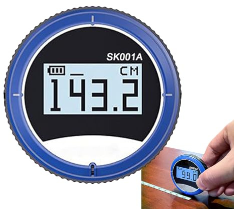 Règle roulante électronique | Outil de mesure intelligent avec écran LCD | Règle cylindrique précise pour travaux de plomberie, travaux électriques, mécaniques, construction, travail du bois