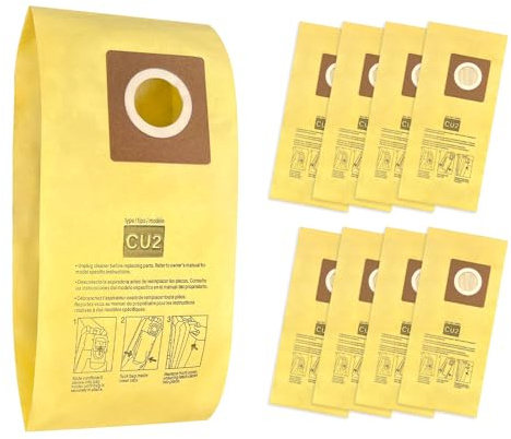 9 Pack AH10243 Vacuum Bags for Hoover Commercial Hushtone CU2 Upright Cleaners CH54013 CH54015 CH54113 CH54115#Part AH10243