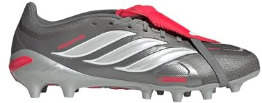 adidas Mens Fold Over Tongue Academy Astro Turf Football Boots Grey/Red 9 UK