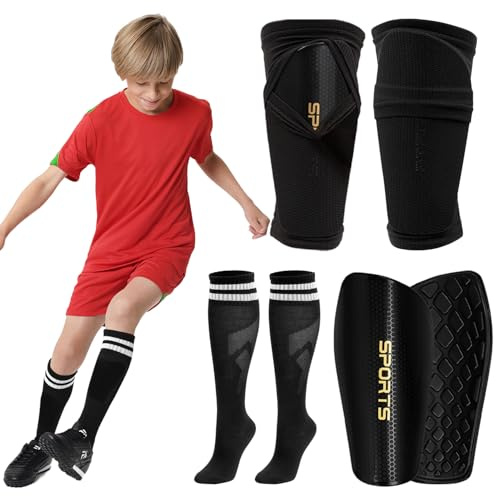 Schienbeinschoner Kinder Herren Fussball mit Optimierter Einstecktasche