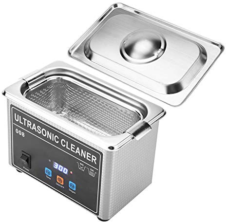 TMISHION Nettoyeur ultrasonique Professionnel cj-008 de Haute fréquence pour Le Nettoyage, nettoyant de ultrasons de Montres à la Main Bijoux, Porte-clés, Couteau, Certification CE FCC RoHS EU
