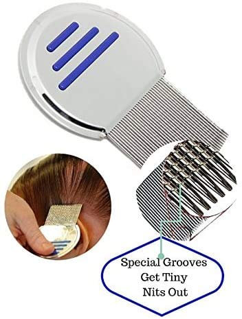 Peigne anti poux lentes en métal