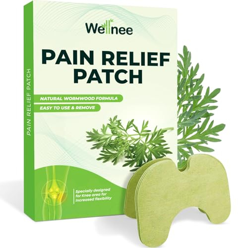 Original Wellnee Kniepflaster – Wellknee Wärmepflaster und Kniestütze für Knie, Nacken & Rücken mit Ingwer & Wermut, Wohltuende Unterstützung bei Gelenksteifheit & Muskelbeschwerden (10 Stück)