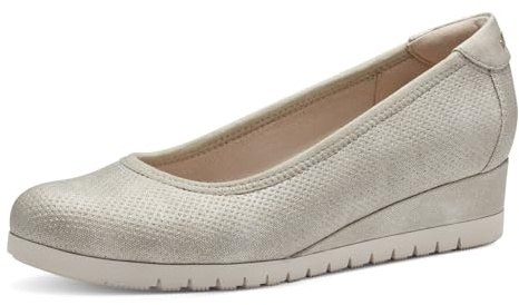 s.Oliver Escarpins compensés élégants pour Femme avec Talon compensé Beige 42 EU, Beige, 42 EU