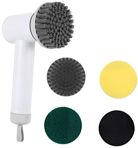 CONGARTENO Brosse De Nettoyage Électrique Sans Fil Nettoyeur Multifonction Avec Vitesses Réglables Et Têtes Remplaçables Pour Nettoyage Des Sols Éviers Et Chaussures Conception
