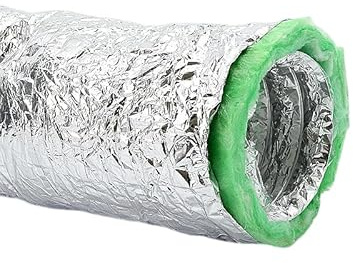 Whisper - Isolierter flexibler Lüftungsschlauch - Aluminium - Ø 160 mm - 1 Meter - Thermo- & Geräuschisolierung