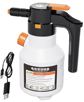 Bilskumspruta, 1,5 liter biltvätt-skumpistol, elektrisk bilskumspruta, påfyllningsbar, trådlös pumpskumspruta, spray