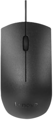 Lenovo USB-C-trådbunden mus, full storlek optik, ambidextrous design, svart, ergonomisk form, optisk precisionssensor, redo att användas för höger- och vänsterhänta personer, prestanda-speldator