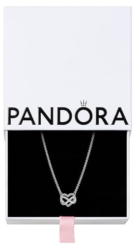 PANDORA Sparkling Infinity Heart Collier Necklace-With Gift Box