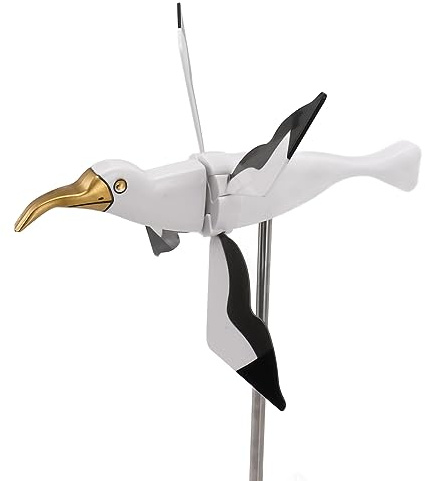 Dioche Trädgårdsväderkvarn Stor Flying Seagul Väderkvarn Trädgårdssnurra - Färgglad Utomhusgräsmatta Ornament Whirligig för Trädgårdsdekorationer - Lätt Att Installera och Väderbeständig Design