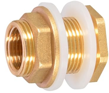 Conector de tanque de agua de cobre,conector de tanque de agua - Conector de latón roscado para manguera de jardín - Adaptador de pescado, conector de reserva