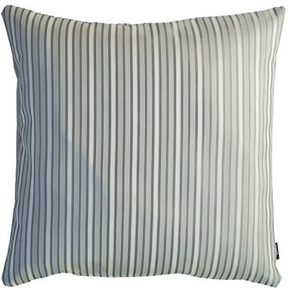 Brandsseller Kissenhülle mit Streifenmuster in seidigglänzend-Optik - Größe: 40x40 cm - in Farbe: Hellgrau/Mint