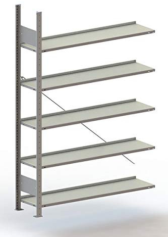 Meta - Anbauregal 1850x1250x300 mm verzinkt Fachlast 80 Kg