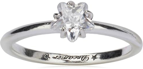 Pandora Moments Celestial Anillo solitario con estrella centelleante de plata de ley con circonita cúbica transparente, talla 48