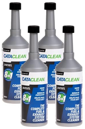 Cataclean Diesel | Complete Fuel & Exhaust Cleaner | Catalytic Converter, Valve & Injector Cleaner | Fuel Additive Formulated for Performance & Fuel Efficiency | Pre MOT Emissions Reducer | 4 x 500ml
