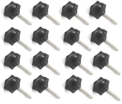16 Stück M5 x 40 mm Edelstahlgewinde Ersatz-Stern-Handknauf Anziehen Rändelschraube Handfestziehknopf Schraube