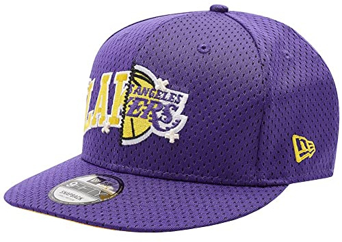 New Era NBA Half Stitch 9FIFTY Los Angeles Lakers Cap 60288549, Mens Cap with a Visor, Purple, S/M EU