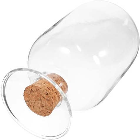 Rorpoir Porta Cerillas De Vidrio Transparente Con TapóN De Madera Contenedor De FóSforos Para Almacenaje Y ExhibicióN Tarro Creativo Para DecoracióN Del Hogar Y Regalo Multifuncional