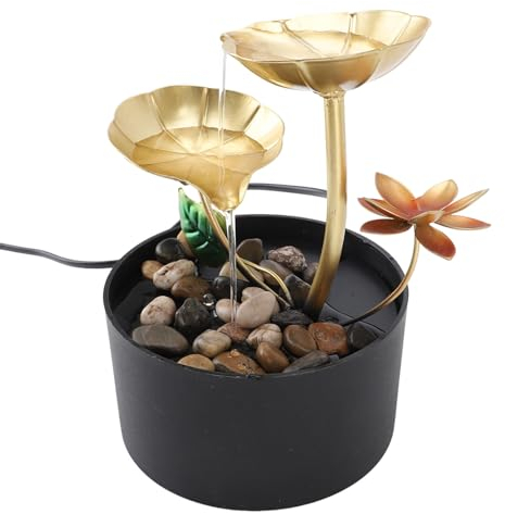 Fuente de Mesa con Flujo Ajustable, Luces LED 208 X 140 Mm, Fuente de Alimentación USB, Fabricada en Hierro, Plástico