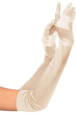 Guanti lunghi da sera in raso, guanti da sposa in stile anni '20, ideali per matrimoni, balli studenteschi, Champagne, Etichettalia unica