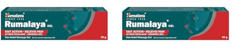 Himalaya Rumalaya Soothing Gel, Fast Action Massage Topical Gel for Renewed Vitality 50 g (Paquete de 2)