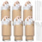 AMILEBERLY Lot de 6 verres à café glacé striés - Esthétiques - Avec paille empilable - 310 ml - Verres à long drink - Pour cocktails, soda, smoothie
