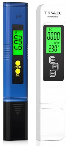BGIUSQF 4 en 1 pH Mètre Testeur PH Jauge Numérique PH Testeur Testeur pH Mètre Electronique pour pH TDS/EC Température, avec écran LCD Rétroéclairage pour Test Eau, Piscines, SPA, Aquarium, Piscine