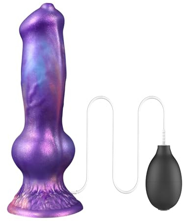 AMAZBEE Godes éjaculateurs avec ventouses et pompes à eau Plugs anaux éjaculateurs monstres pour SM Sex Toy Dilatateurs anaux en silicone avec nœud (L)
