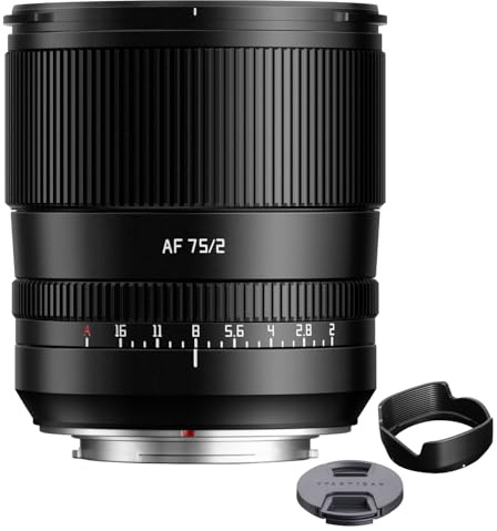 TTArtisan AF 75mm F2 Obiettivo per ritratti full frame, ampia apertura, obiettivo autofocus STM AF leggero per fotocamere mirrorless X-Mount per la fotografia di ritratto (black)