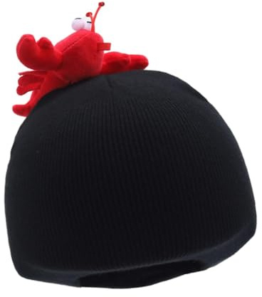 Perfeclan Copricasco da, Accessori per Sport Invernali, Eleganti, Divertenti, Portatili, creativi, Comodi, Decorazione per Casco da Neve, Aragosta Nera