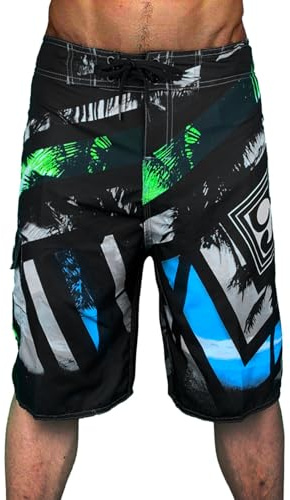 Bañador Hombre Largo Rodilla - Pantalon Deporte Hombre Bañadores Secado Rapido Swim Shorts Surfero Calzones con Cordón Boardshorts para Vacaciones