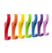 Toughook Original unzerbrechliche Haken, 10er-Pack (Regenbogen), robuster Kunststoffhaken, Wandhaken für Badezimmer, Küche, Schlafzimmer, Taschen, Hüte, Mäntel, kinderfreundlich